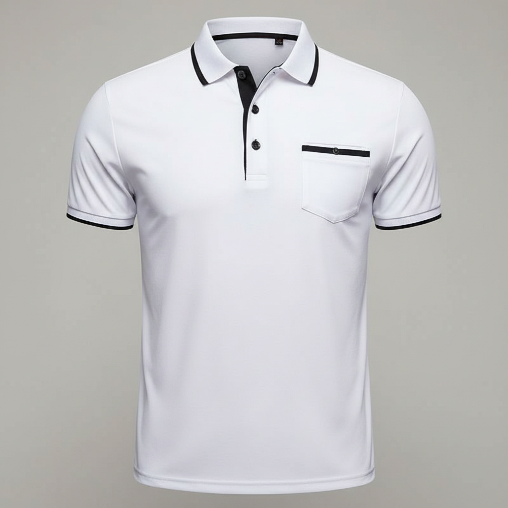 Elegant Men's Polo Shirt | Classic Fit Long Sleeve Polo