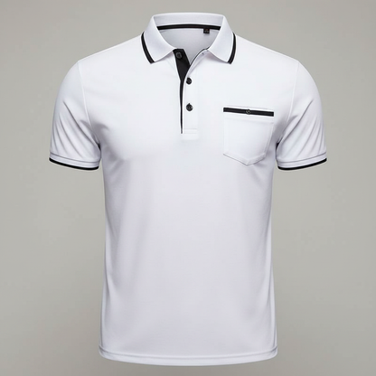 Elegant Men's Polo Shirt | Classic Fit Long Sleeve Polo