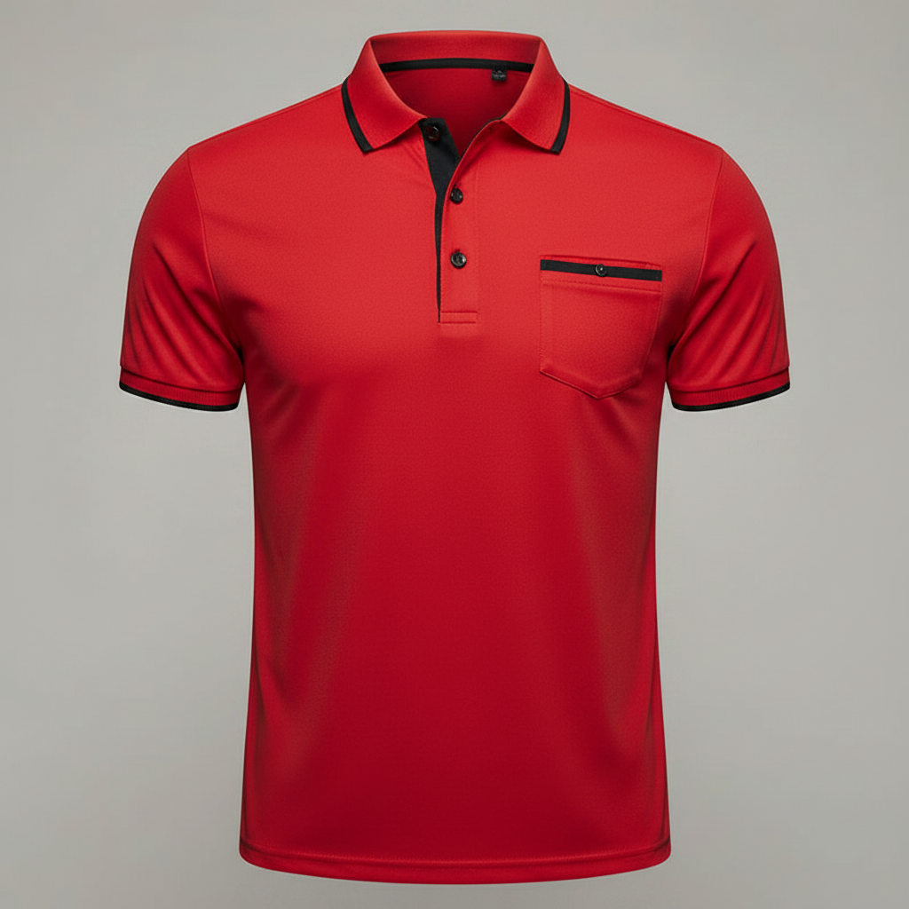 Elegant Men's Polo Shirt | Classic Fit Long Sleeve Polo