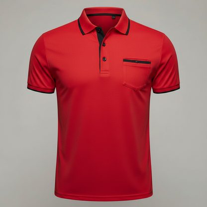 Elegant Men's Polo Shirt | Classic Fit Long Sleeve Polo