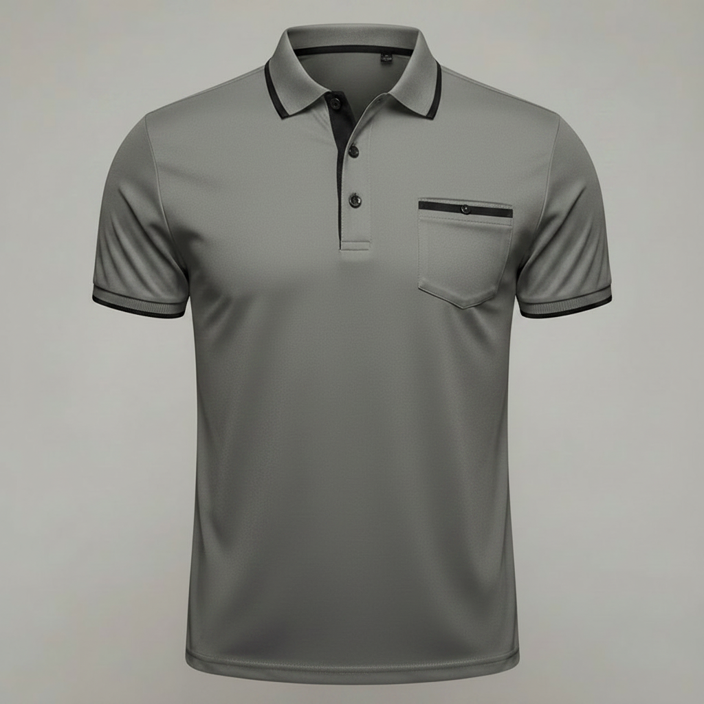 Elegant Men's Polo Shirt | Classic Fit Long Sleeve Polo