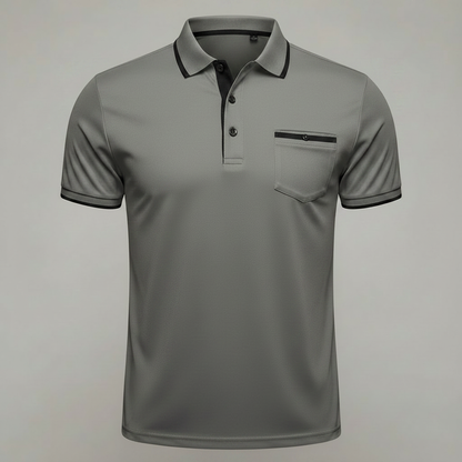 Elegant Men's Polo Shirt | Classic Fit Long Sleeve Polo