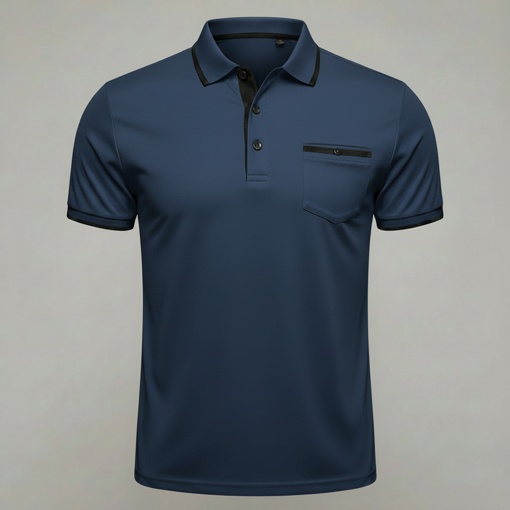 Elegant Men's Polo Shirt | Classic Fit Long Sleeve Polo