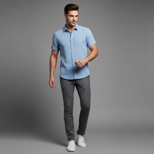 Men's Elegant Casual Shirt | Summer Blouse for Warm Weather