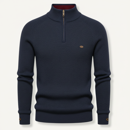 Men's Half Zip Sweater | Slim Fit Knitted Jumper