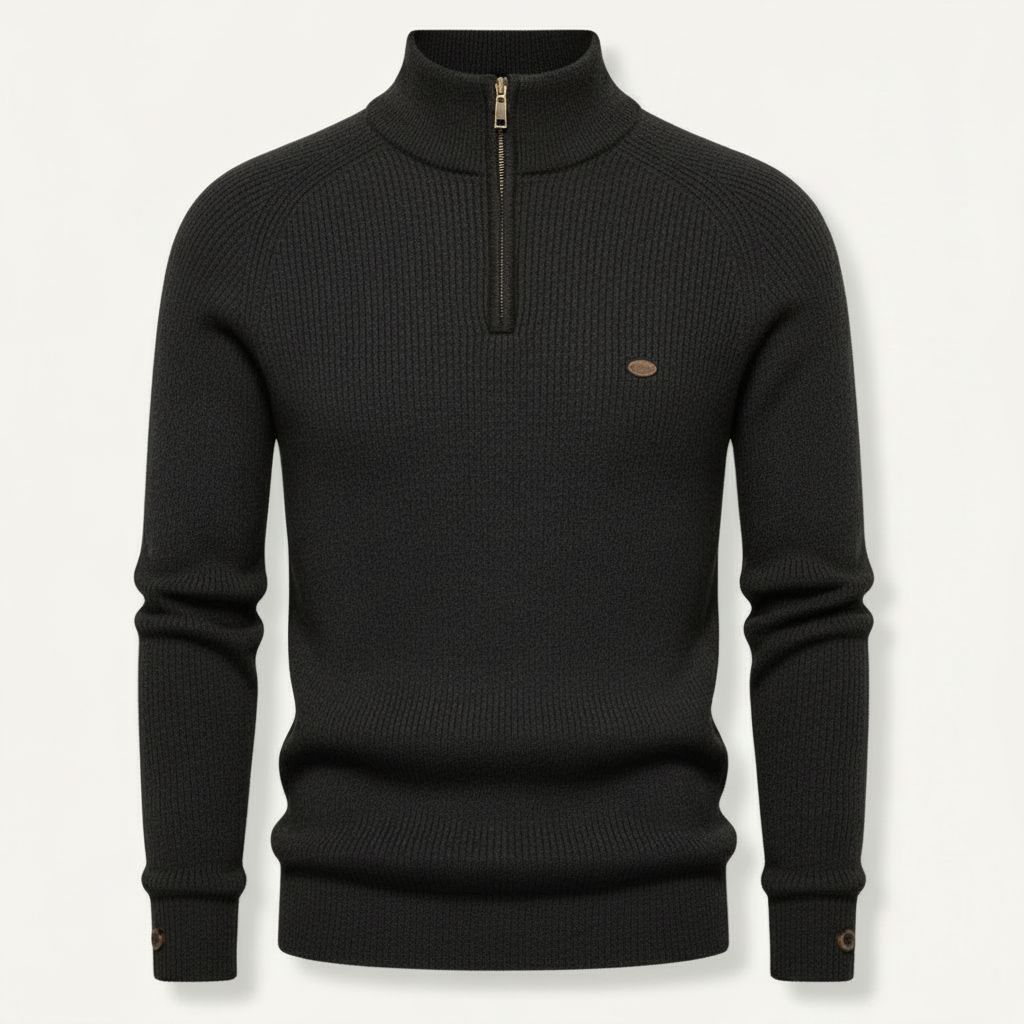 Men's Half Zip Sweater | Slim Fit Knitted Jumper