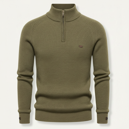 Men's Half Zip Sweater | Slim Fit Knitted Jumper