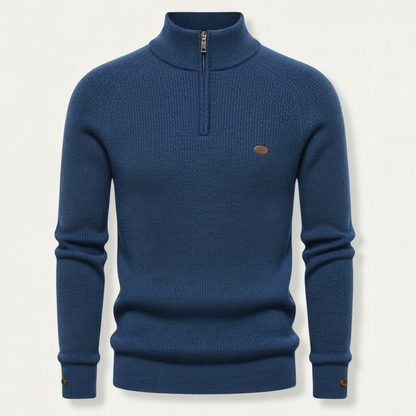Men's Half Zip Sweater | Slim Fit Knitted Jumper