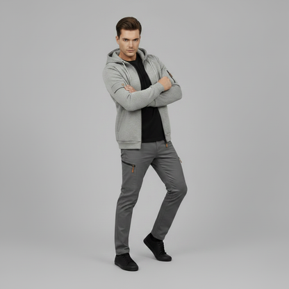 Men's Utility Zip-Up Hoodie | Stylish Sweatshirt with Pockets