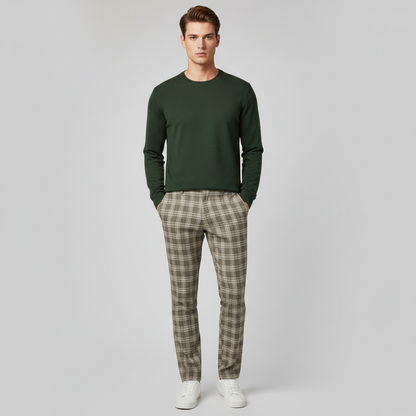 Sasha Checked Chino Pants | Men's Casual Pants