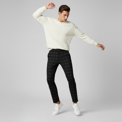 Sasha Checked Chino Pants | Men's Casual Pants