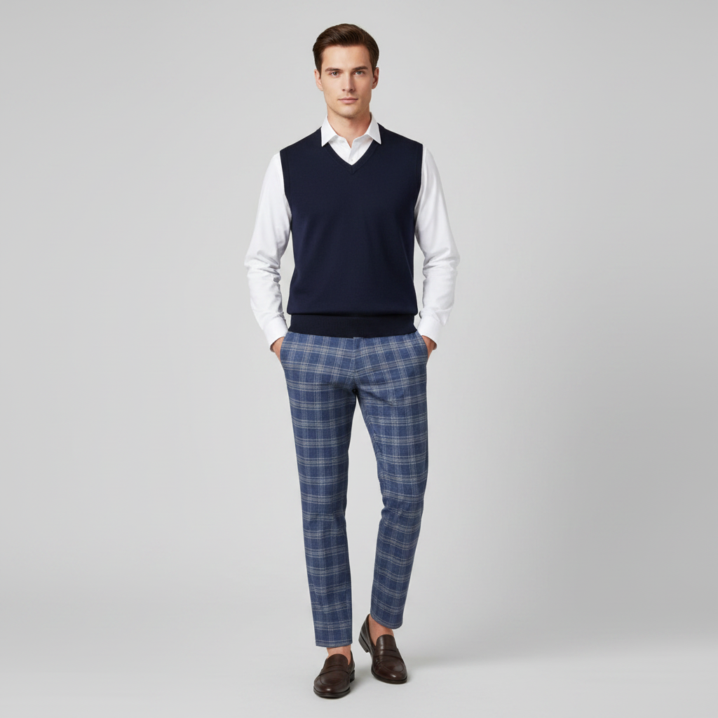 Sasha Checked Chino Pants | Men's Casual Pants