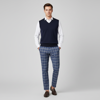 Sasha Checked Chino Pants | Men's Casual Pants