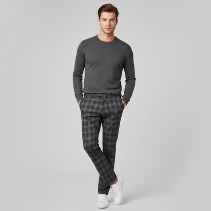 Sasha Checked Chino Pants | Men's Casual Pants